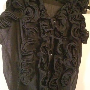 Ruffly black shirt